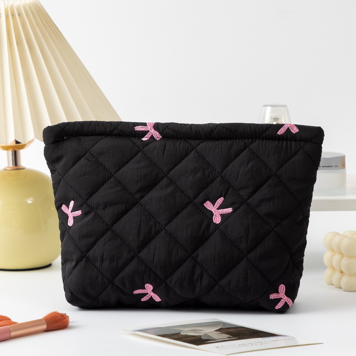 1 Piece Cute Bow Knot Women's Makeup Bag h5 